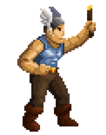 The main character for the game Portal Brawlers